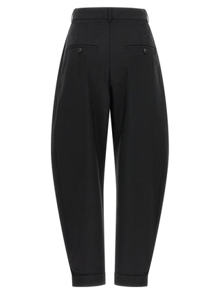 Black Wool Casual Pants