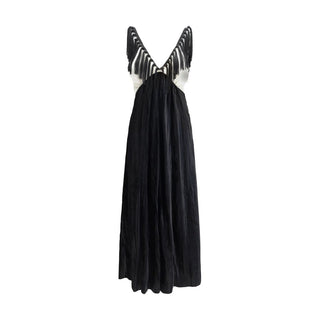 Black Viscose Casual Dress