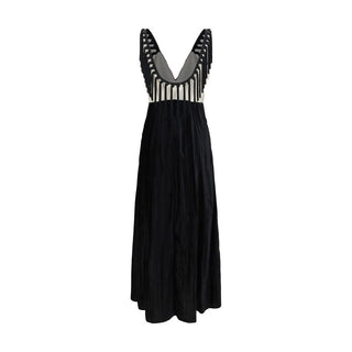 Black Viscose Casual Dress