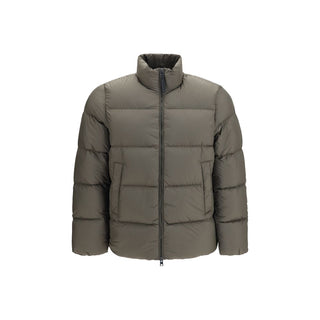 Bicolor Goose Down Full-Length Jacket