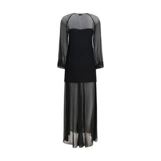 Black Viscose Casual Dress