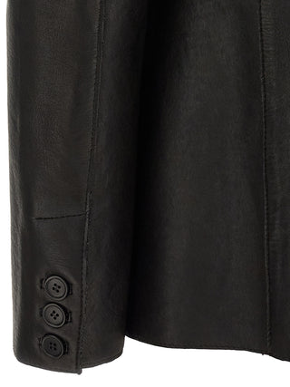 Black Lamb Leather Blazer