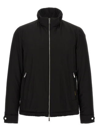 Black Wool Full-Length Jacket