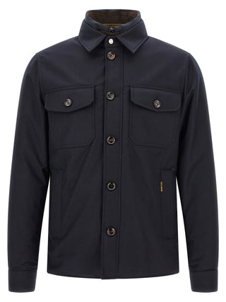 Blue Wool Full-Length Jacket
