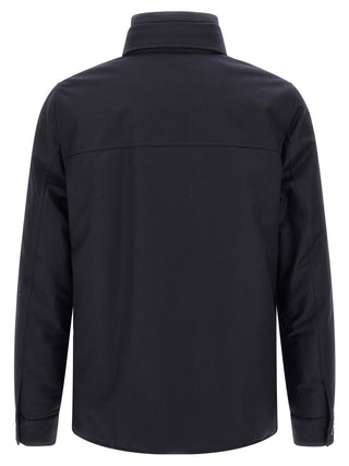 Blue Wool Full-Length Jacket