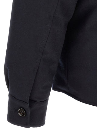 Blue Wool Full-Length Jacket