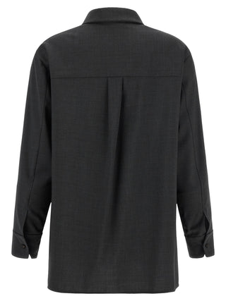 Gray Wool Blouse