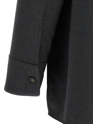Gray Wool Blouse