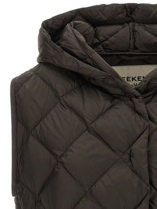 Brown Polyester Sleeveless Jacket