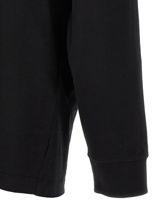 Black Cotton Long Sleeve T-Shirt