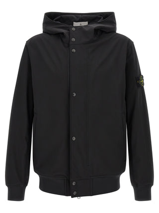 Black Polyester Shell Jacket
