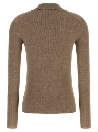 Beige Cashmere Polo Shirt