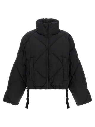 Black Polyamide Full-Length Jacket