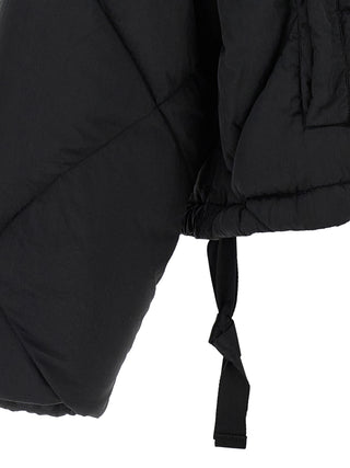 Black Polyamide Full-Length Jacket