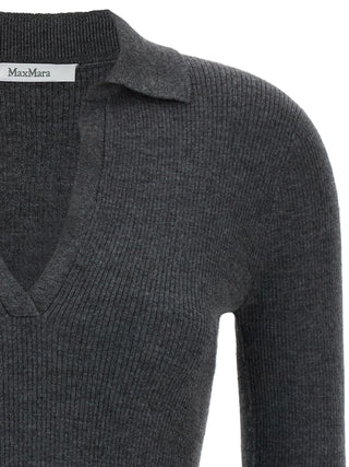 Gray Cashmere Polo Shirt