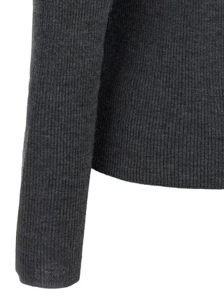 Gray Cashmere Polo Shirt