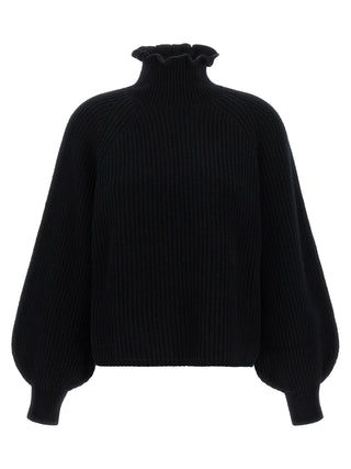 Black Wool Cardigan