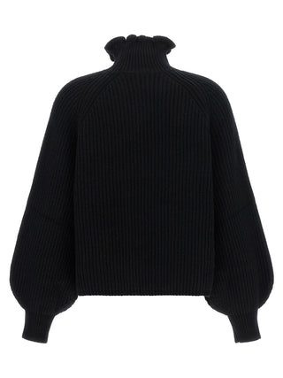 Black Wool Cardigan