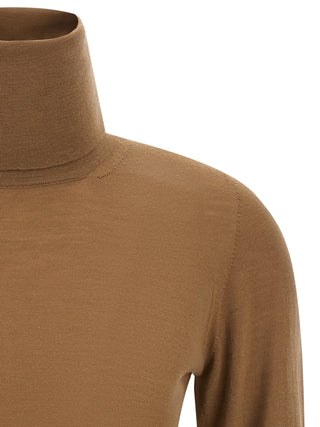 Beige Virgin Wool Cardigan