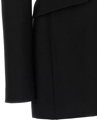 Black Viscose Short Dress