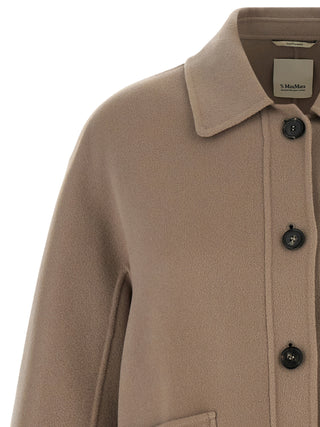 Beige Wool Full-Length Jacket
