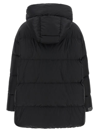 Black Polyamide Full-Length Jacket