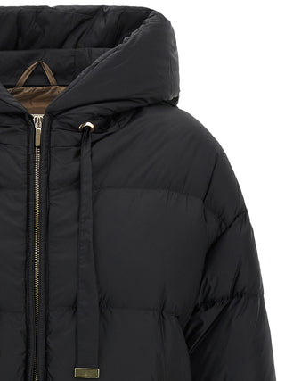 Black Polyamide Full-Length Jacket