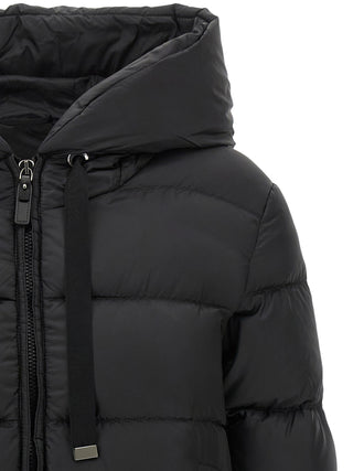Black Polyester Full-Length Jacket