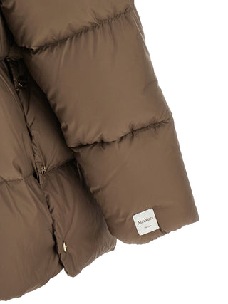 Brown Polyamide Full-Length Jacket