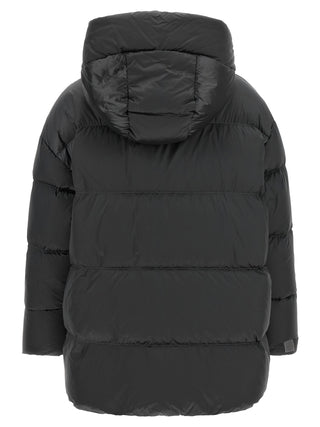 Gray Polyamide Full-Length Jacket