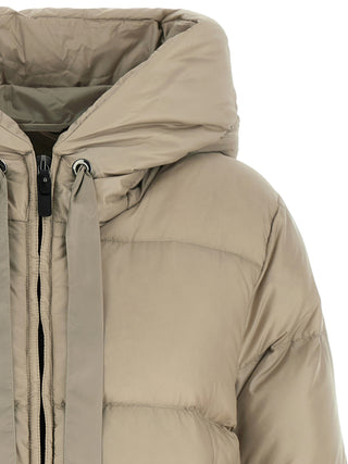 Beige Polyester Full-Length Jacket