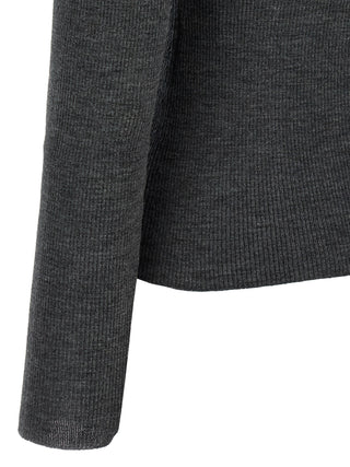 Gray Virgin Wool Cardigan
