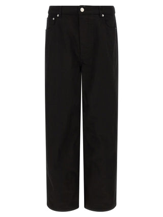Black Cotton Relaxed Fit Jeans