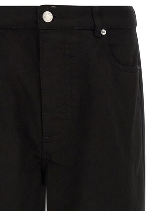 Black Cotton Relaxed Fit Jeans