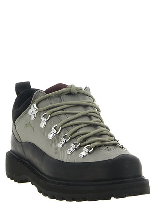 Bicolor Polyester Ankle Boots