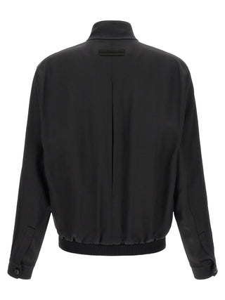 Black Satin Sweatshirt