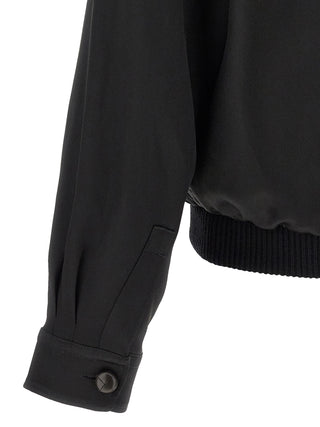 Black Satin Sweatshirt