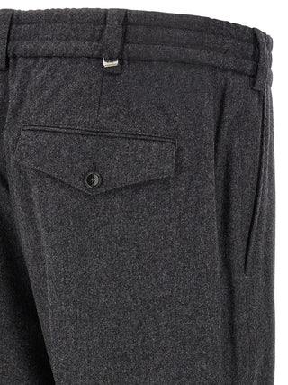 Gray Virgin Wool Dress Pants