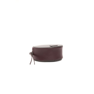 Burgundy Leather Women Crossbody Bag