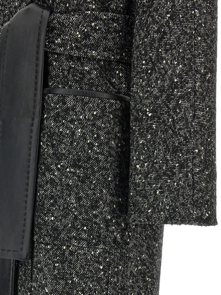 Bicolor Virgin Wool Coat