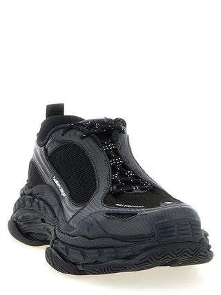 Black Polyethylene Athletic Sneakers