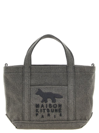 Gray Cotton Tote Bag