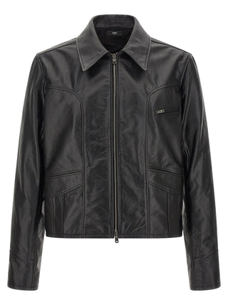 Black Calfskin Leather Jacket