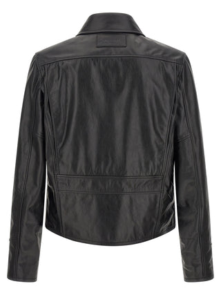 Black Calfskin Leather Jacket