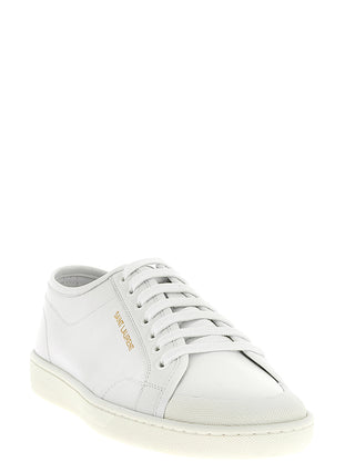 White Calfskin Low Top Sneakers