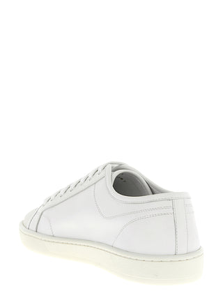 White Calfskin Low Top Sneakers