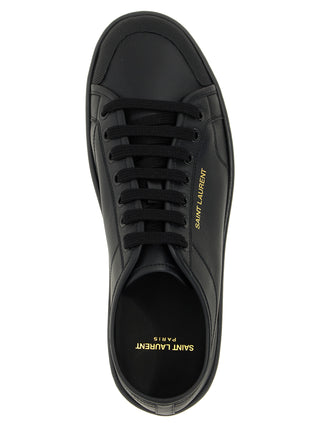Black Calfskin Low Top Sneakers