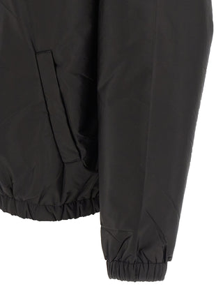 Black Recycled Polyamide Full-Length Jacket
