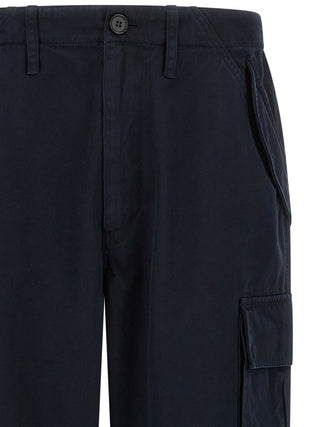 Blue Cotton Cargo Pants