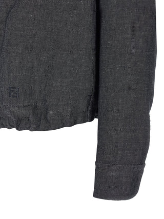 Blue Linen Denim Jacket